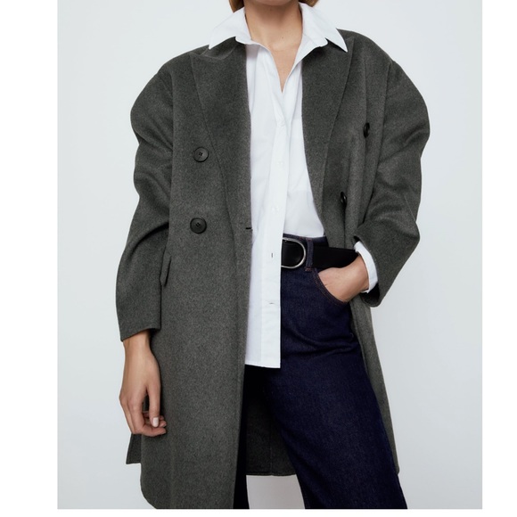 Limited edition luxurious wool blend grey coat - Picture 2 of 7